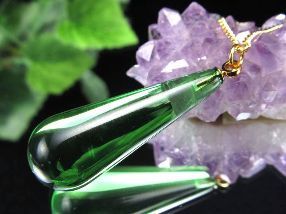 天然琥珀 グリーンアンバー ペンダント Silver925 バルト海産