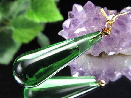 天然琥珀 グリーンアンバー ペンダント Silver925 バルト海産