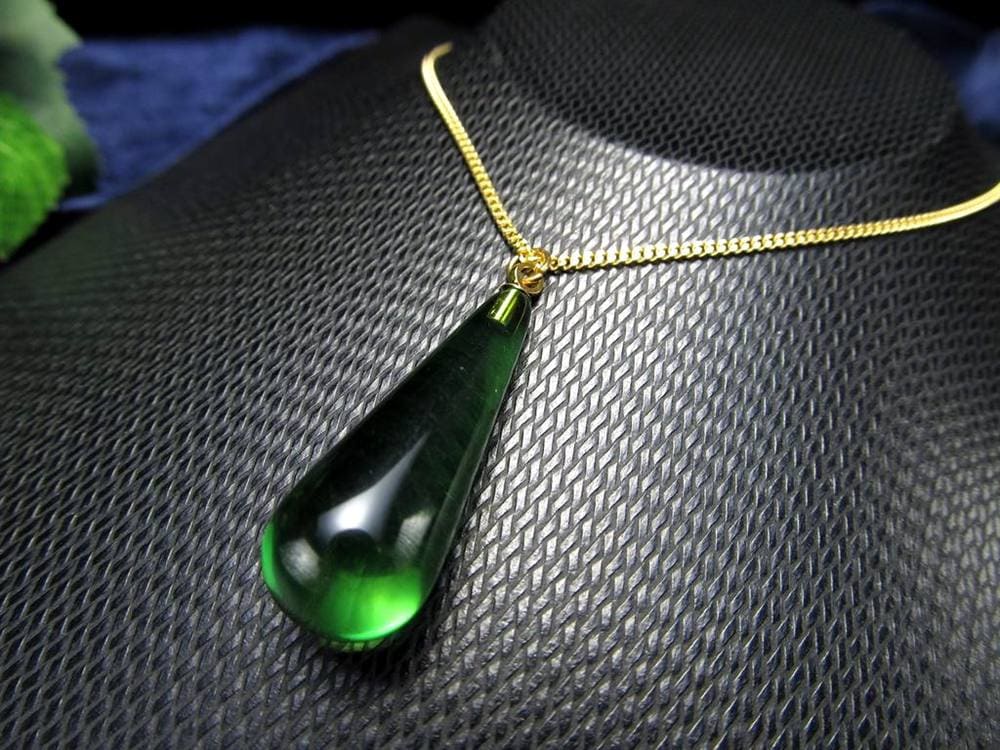 天然琥珀 グリーンアンバー ペンダント Silver925 バルト海産