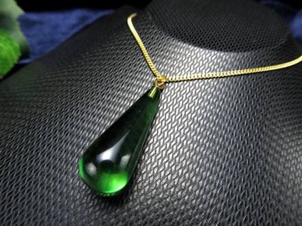 天然琥珀 グリーンアンバー ペンダント Silver925 バルト海産