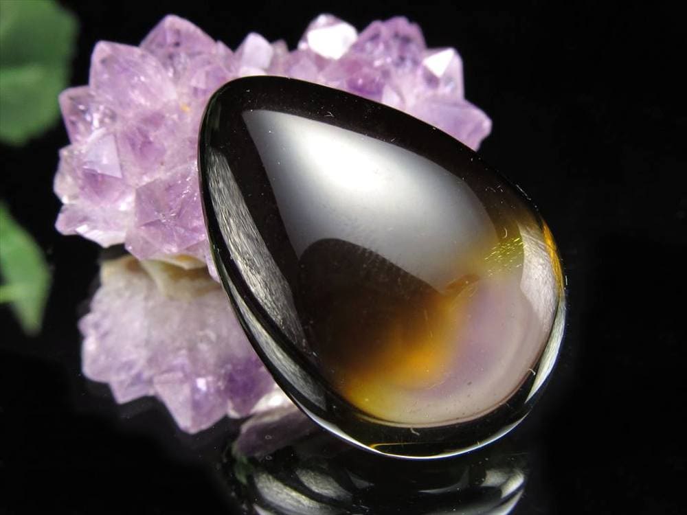 アンバー 琥珀 カボション タンブル グラデーションアンバー