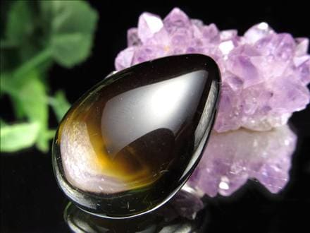 アンバー 琥珀 カボション タンブル グラデーションアンバー