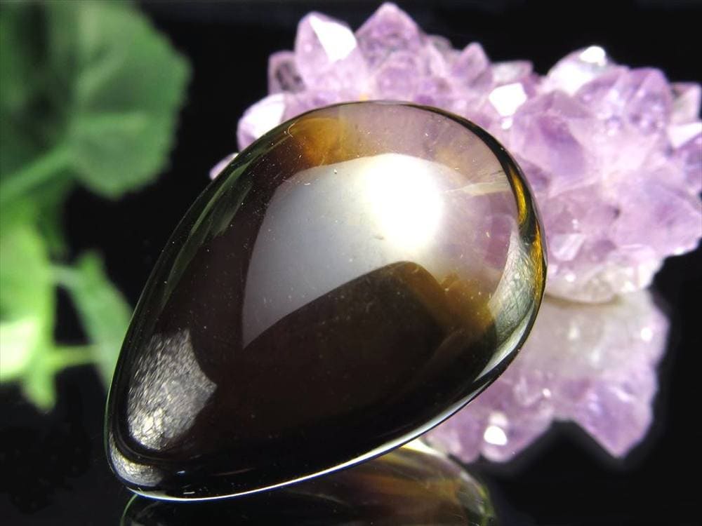 アンバー 琥珀 カボション タンブル グラデーションアンバー