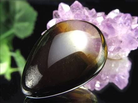 アンバー 琥珀 カボション タンブル グラデーションアンバー