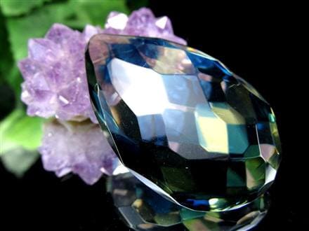 アンバー 琥珀 カボション タンブル サファイアブルーアンバー