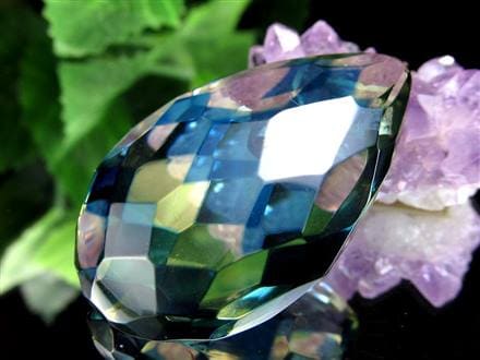 アンバー 琥珀 カボション タンブル サファイアブルーアンバー