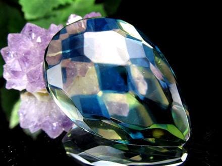 アンバー 琥珀 カボション タンブル サファイアブルーアンバー