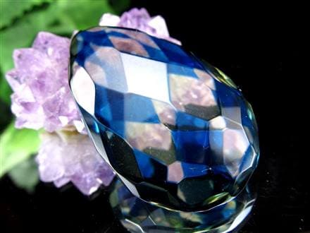 アンバー 琥珀 カボション タンブル サファイアブルーアンバー