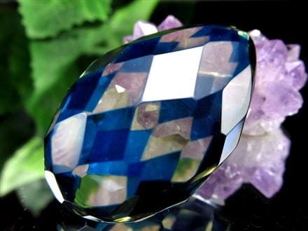 アンバー 琥珀 カボション タンブル サファイアブルーアンバー