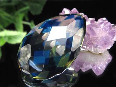 アンバー 琥珀 カボション タンブル サファイアブルーアンバー