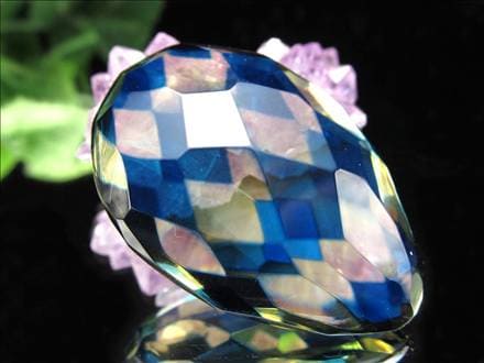 アンバー 琥珀 カボション タンブル サファイアブルーアンバー