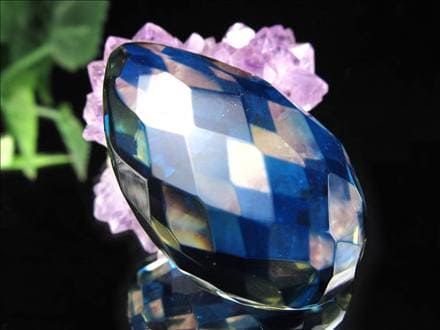 アンバー 琥珀 カボション タンブル サファイアブルーアンバー