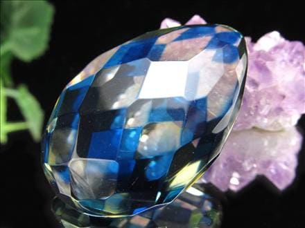 アンバー 琥珀 カボション タンブル サファイアブルーアンバー