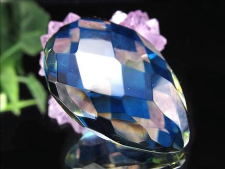 アンバー 琥珀 カボション タンブル サファイアブルーアンバー