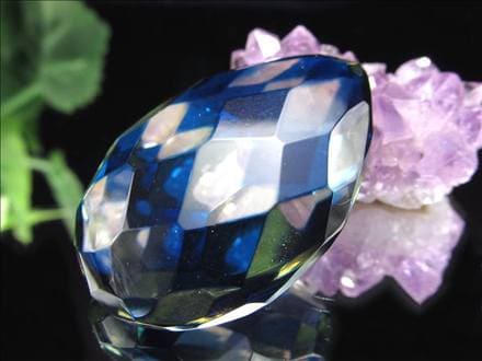 アンバー 琥珀 カボション タンブル サファイアブルーアンバー