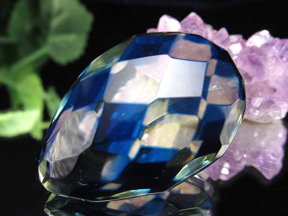 アンバー 琥珀 カボション タンブル サファイアブルーアンバー