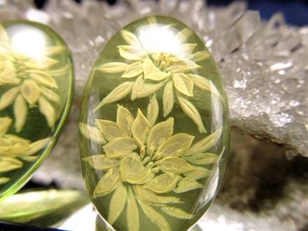 アンバー ルースタンブル カメオ 琥珀 インタリオ