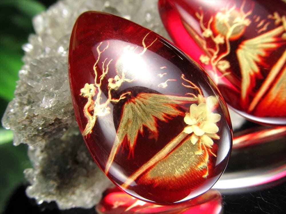 アンバー,ルースタンブル,カメオ,琥珀,インタリオ