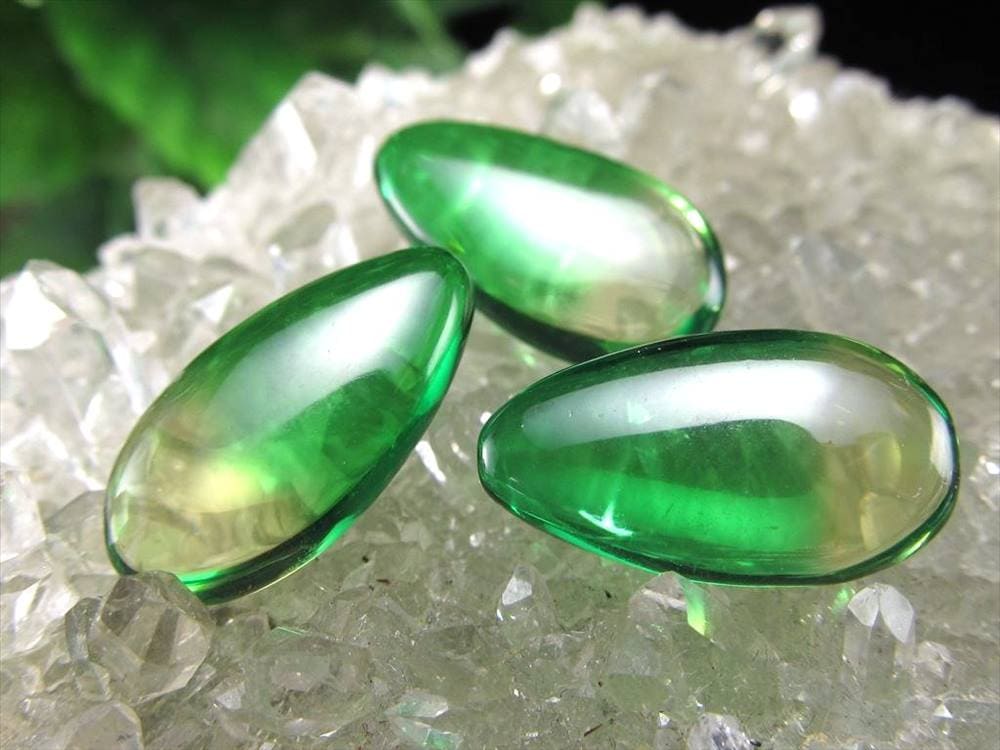 アンバー 琥珀 カボション タンブル グラデーションアンバー