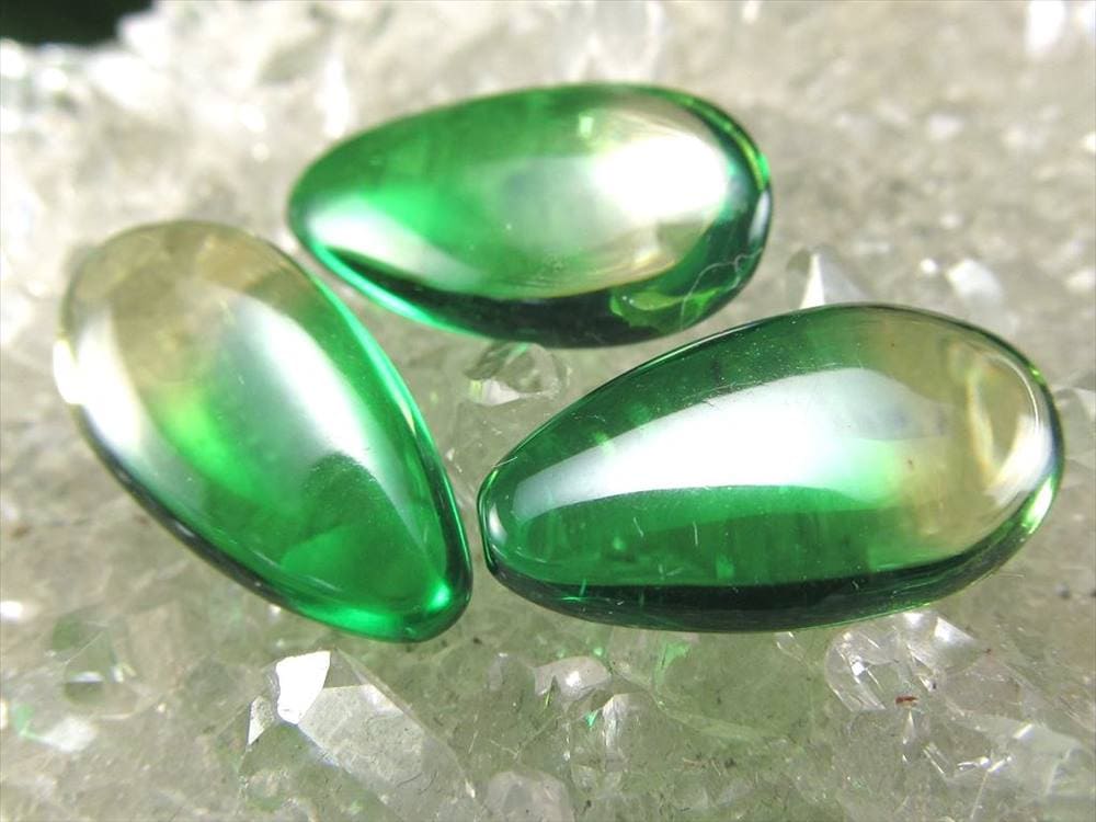 アンバー 琥珀 カボション タンブル グラデーションアンバー