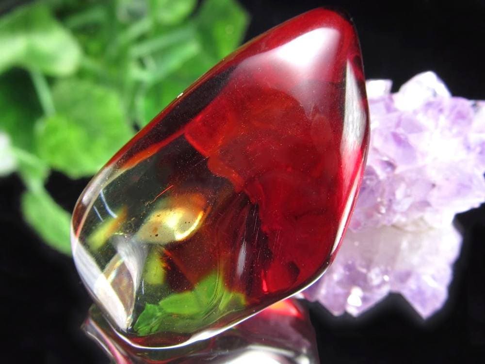 アンバー 琥珀 カボション タンブル グラデーションアンバー