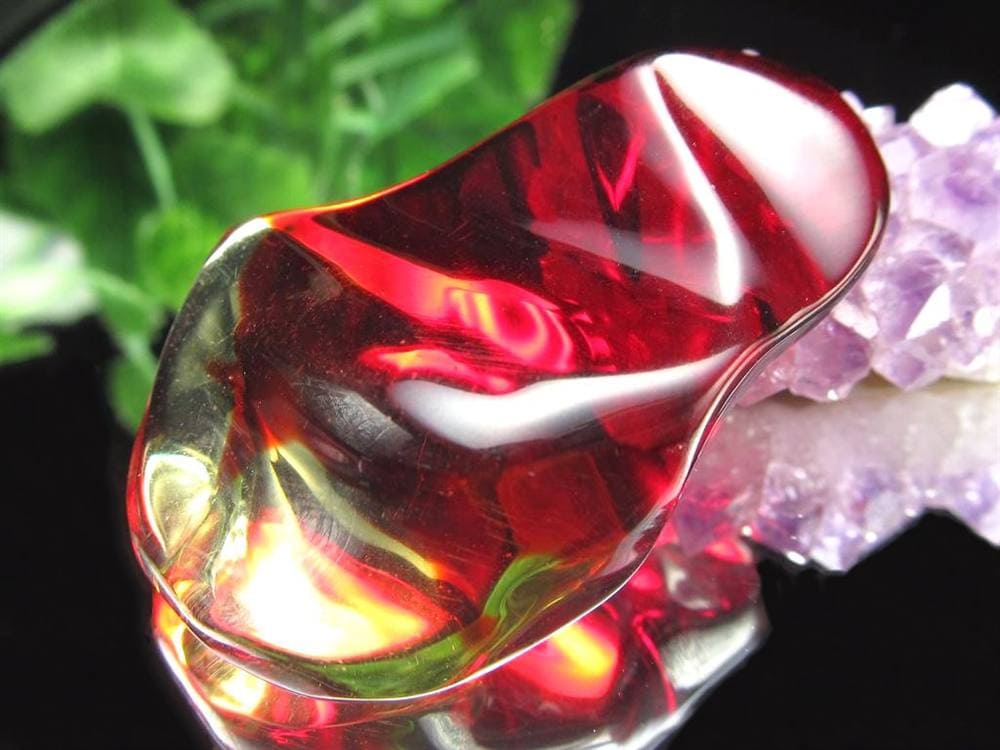 アンバー 琥珀 カボション タンブル グラデーションアンバー