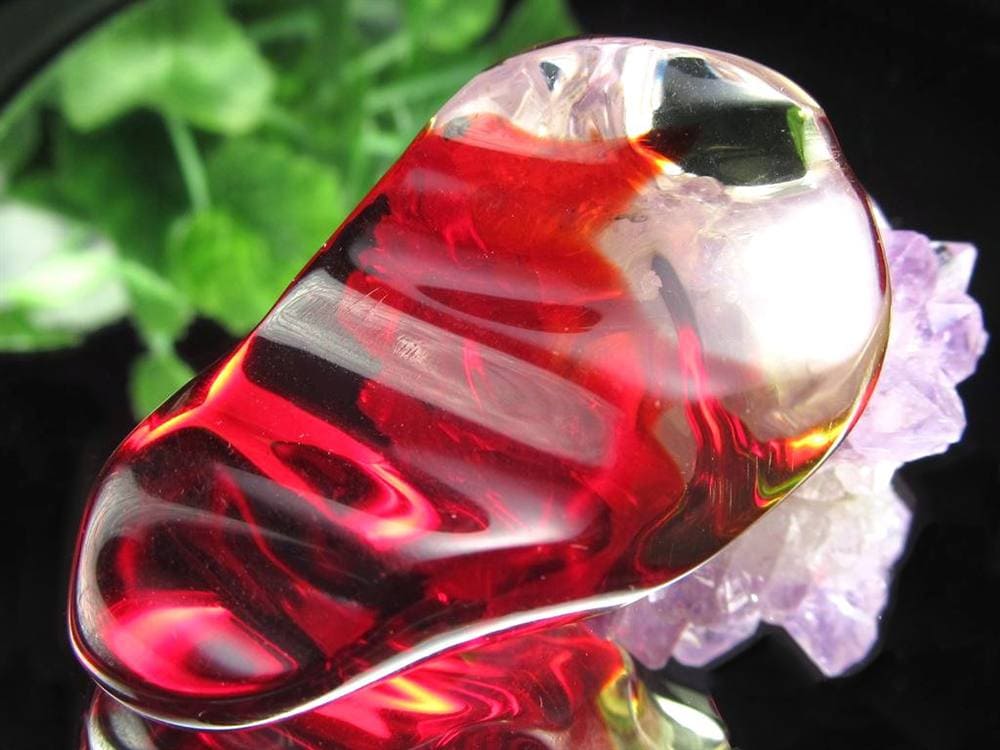 アンバー 琥珀 カボション タンブル グラデーションアンバー