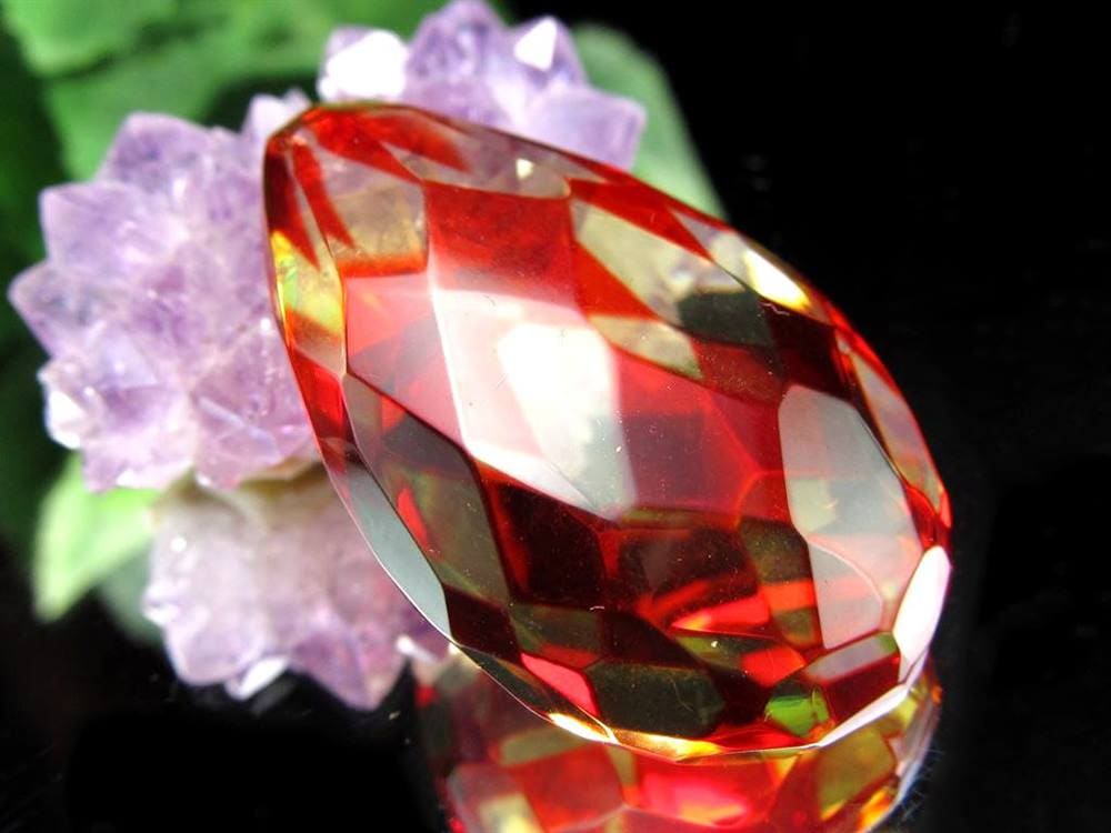 アンバー 琥珀 カボション タンブル ルビーレッドアンバー