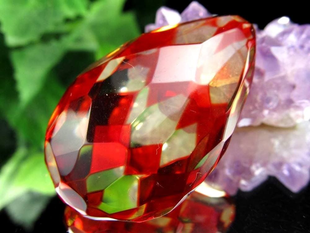 アンバー 琥珀 カボション タンブル ルビーレッドアンバー