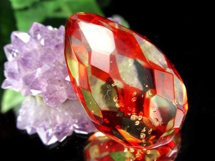 アンバー 琥珀 カボション タンブル ルビーレッドアンバー