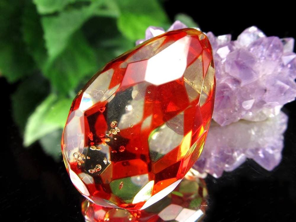 アンバー 琥珀 カボション タンブル ルビーレッドアンバー