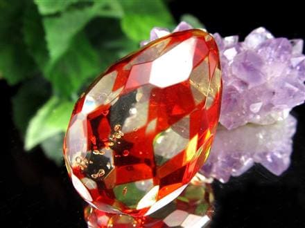 アンバー 琥珀 カボション タンブル ルビーレッドアンバー