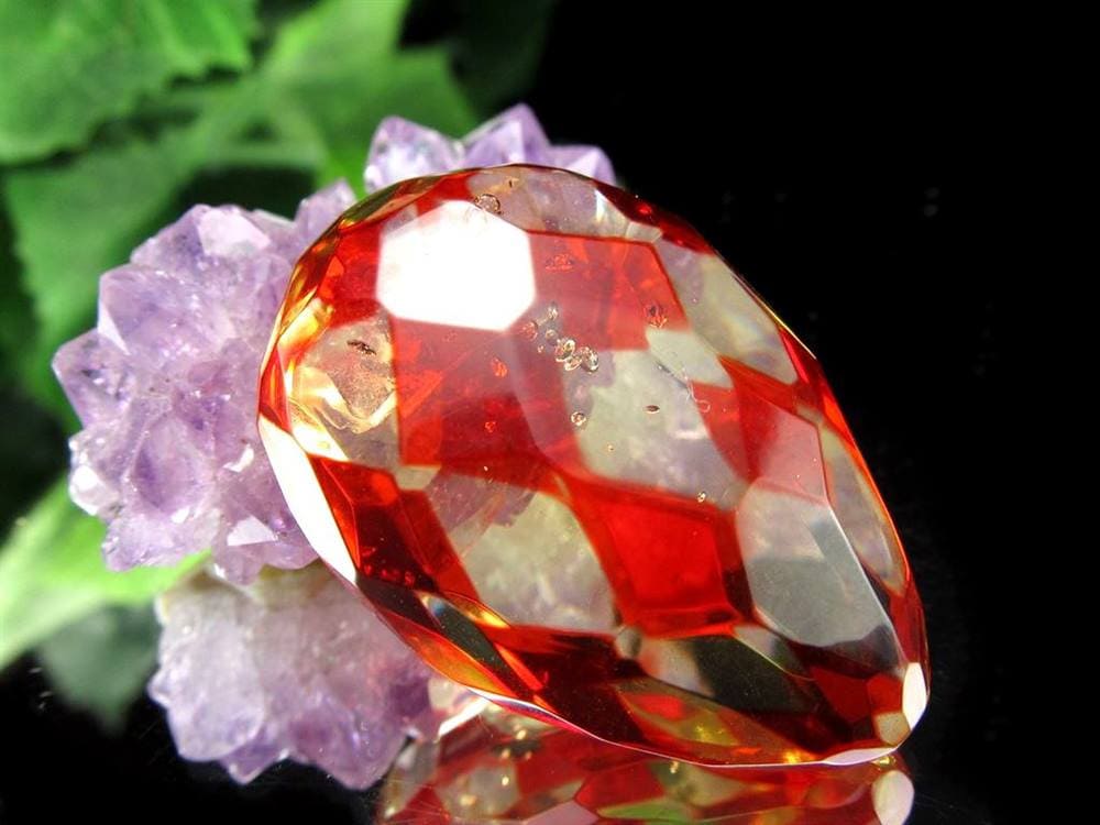 アンバー 琥珀 カボション タンブル ルビーレッドアンバー