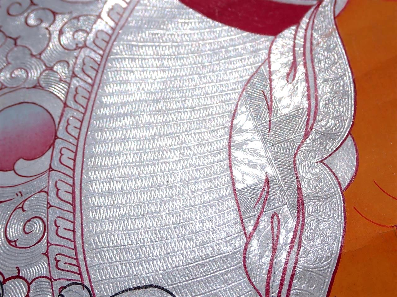 タンカ　チベット直筆人体図　ドクロ タンカ チベット直筆人体図 ドクロ - メルカリ