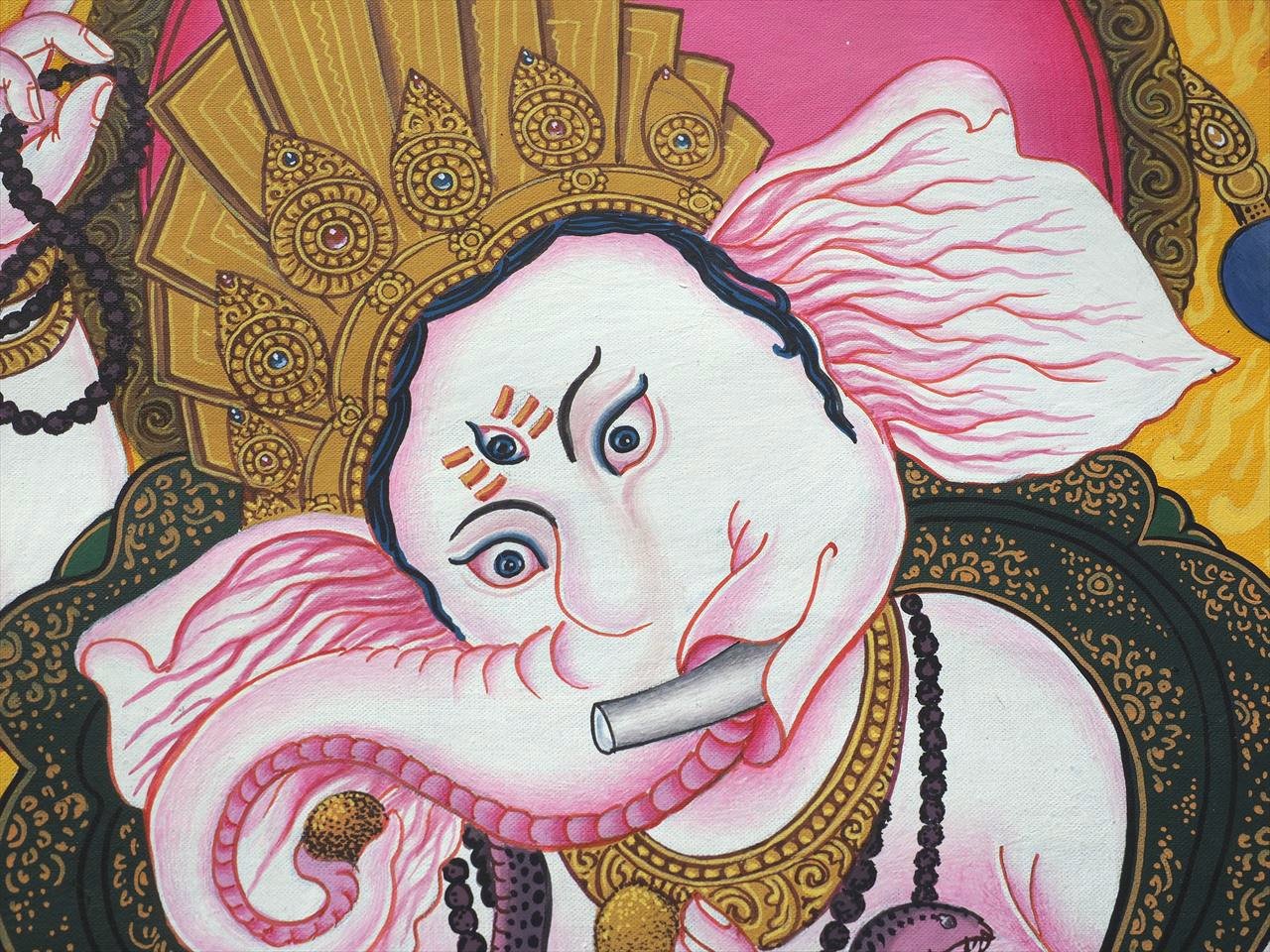 ◇現地より直送！職人による肉筆◇貴重な本物・曼荼羅（マンダラ