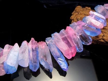 青 ブルー 水晶 クラスター クリスタル シトリン 天然鉱石 原石