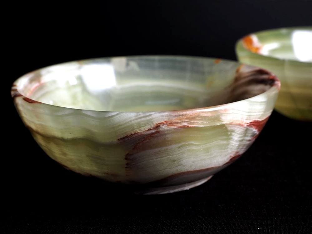 温泉グリーンアラゴナイト皿