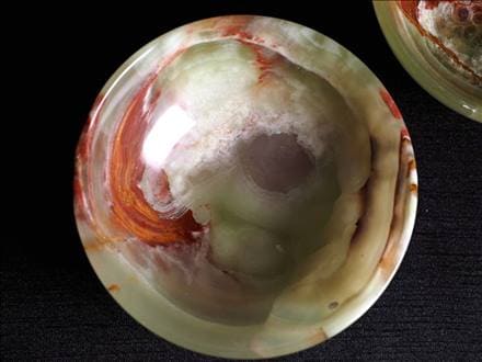 温泉グリーンアラゴナイト皿