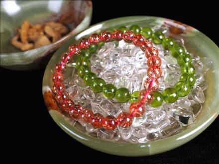 温泉グリーンアラゴナイト皿