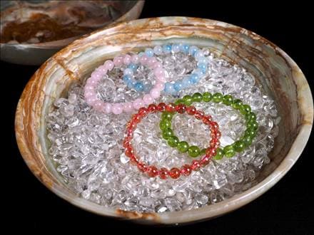 温泉グリーンアラゴナイト皿