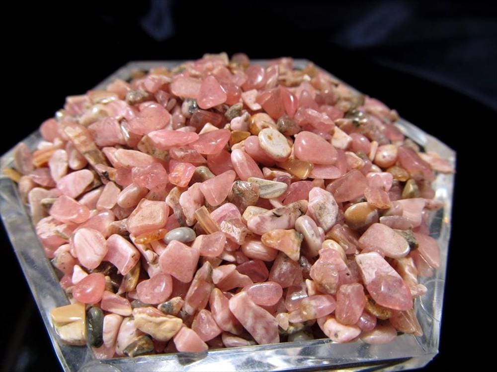 インカローズ ロードクロサイト さざれ 細石 母岩