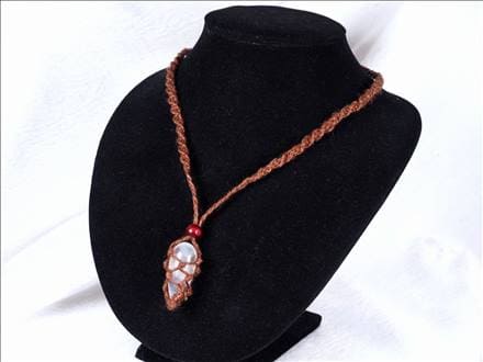 ◇小さめ原石やタンブルをネックレスへ簡単変身！◇おしゃれな編み込み