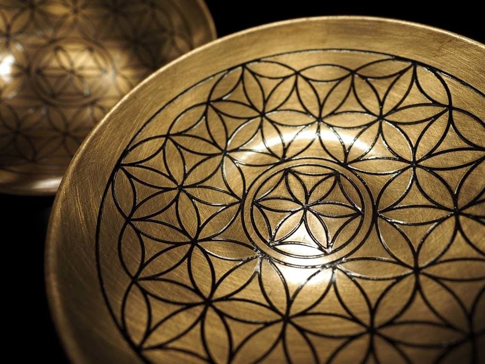 フラワーオブライフ 神聖幾何学 ラウンドトレイ プレート 皿