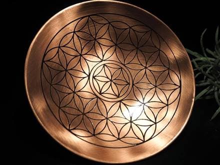 フラワーオブライフ 神聖幾何学 ラウンドトレイ プレート 皿