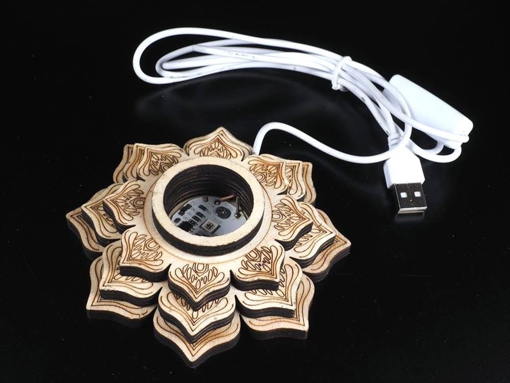 レインボー 発光 LED 台座 照明