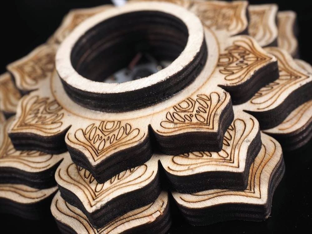 レインボー 発光 LED 台座 照明