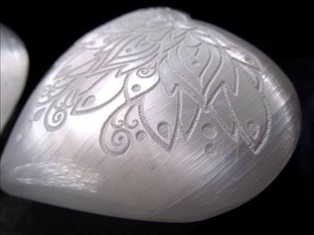 キャッツアイ セレナイト ジプサム ハート ロータス