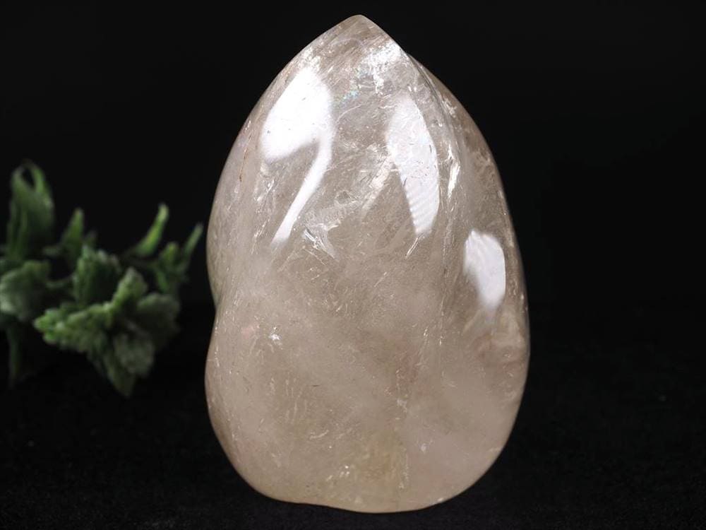 水晶 クリスタル フレイム型置物 インテリア ねじれ