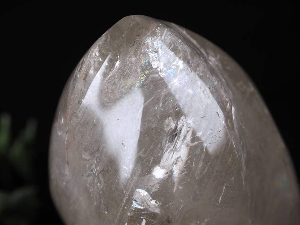 水晶 クリスタル フレイム型置物 インテリア ねじれ