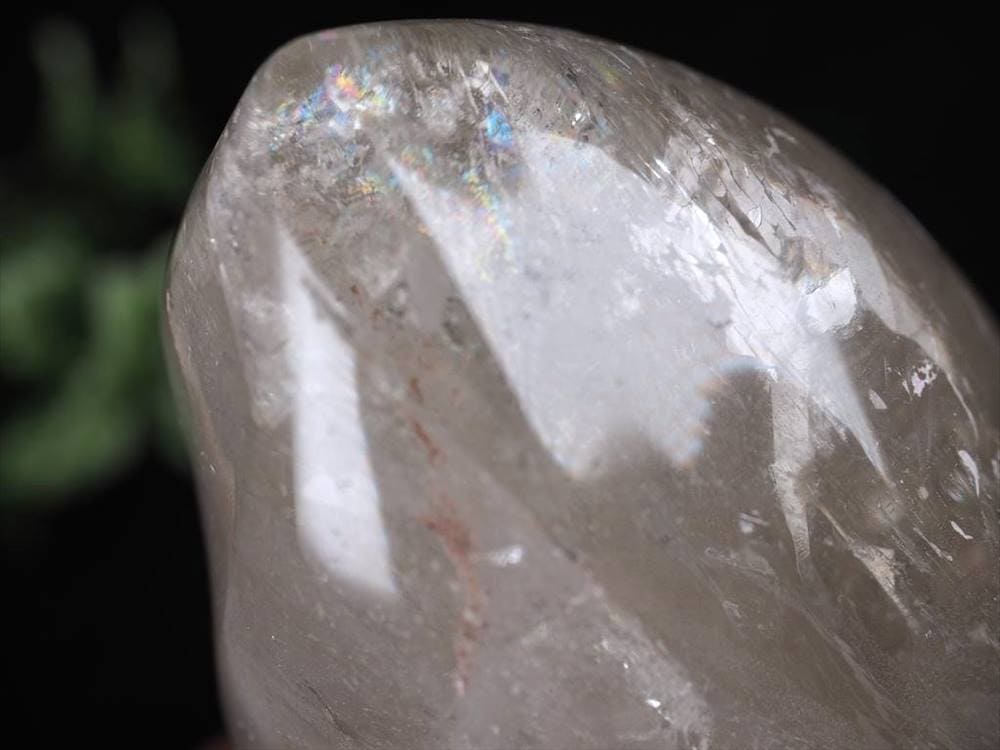 水晶 クリスタル フレイム型置物 インテリア ねじれ